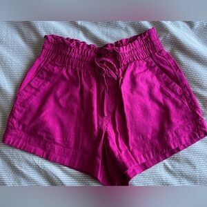 a new day pink linen shorts